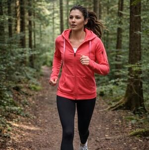 90 Degree By Reflex Coral Pink Zip Hoodie Jacket | Athletic Running Activewear M